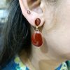 maroon earring