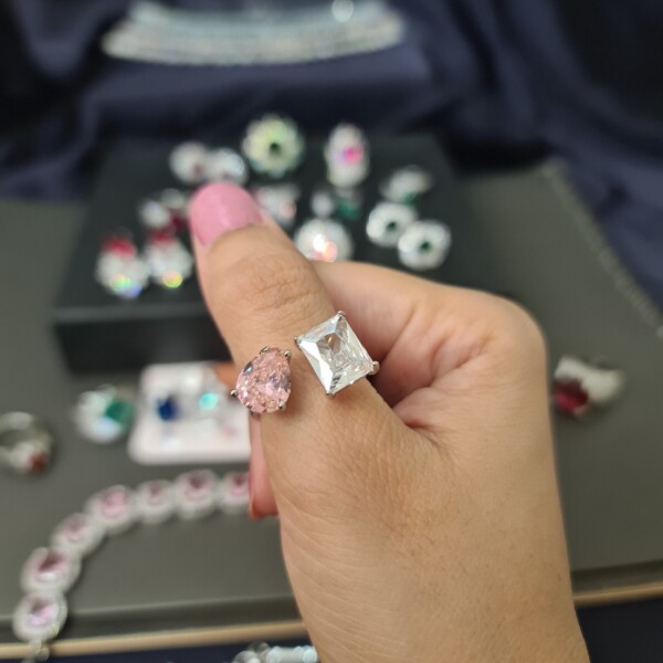 Pink Stone Ring (Adjustable Size) - Image 2