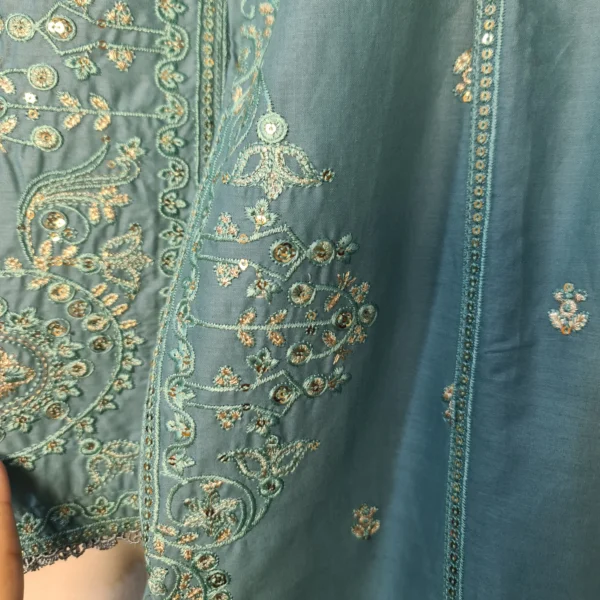 Embroidered - 3 Pc Lawn Cotton Suit - Image 5