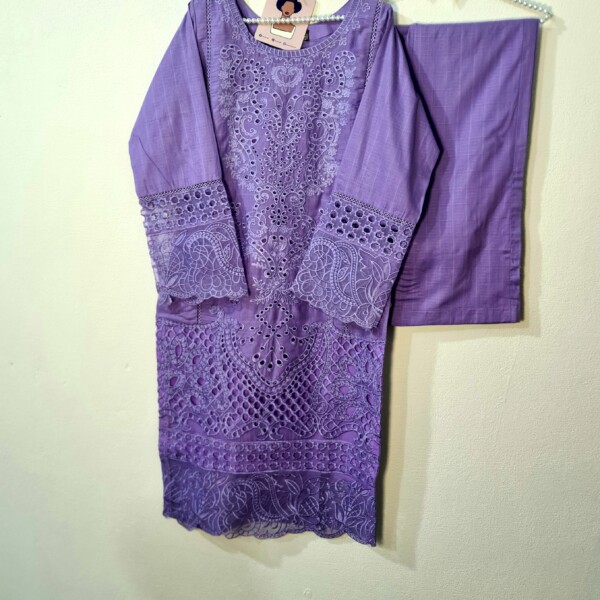 Embroidered- 3 Pc Cotton Suit - Image 2