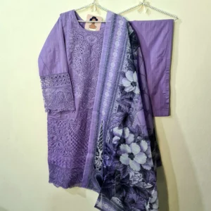 Embroidered- 3 Pc Cotton Suit