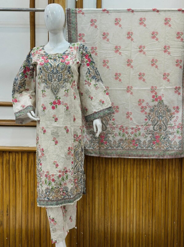 Embroidered 3 Piece Suit