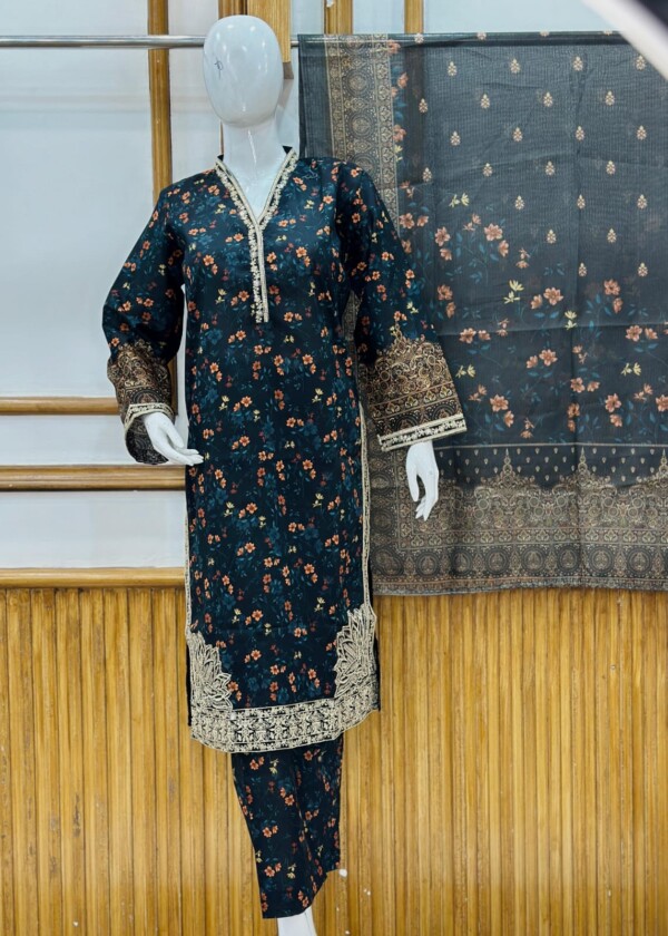Embroidered 3 Piece Suit