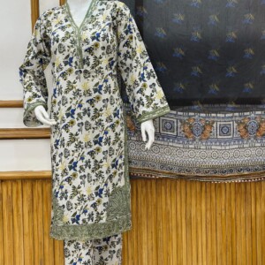 Embroidered 3 Piece Suit
