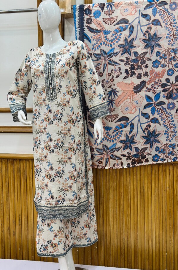 Embroidered 3 Piece Suit