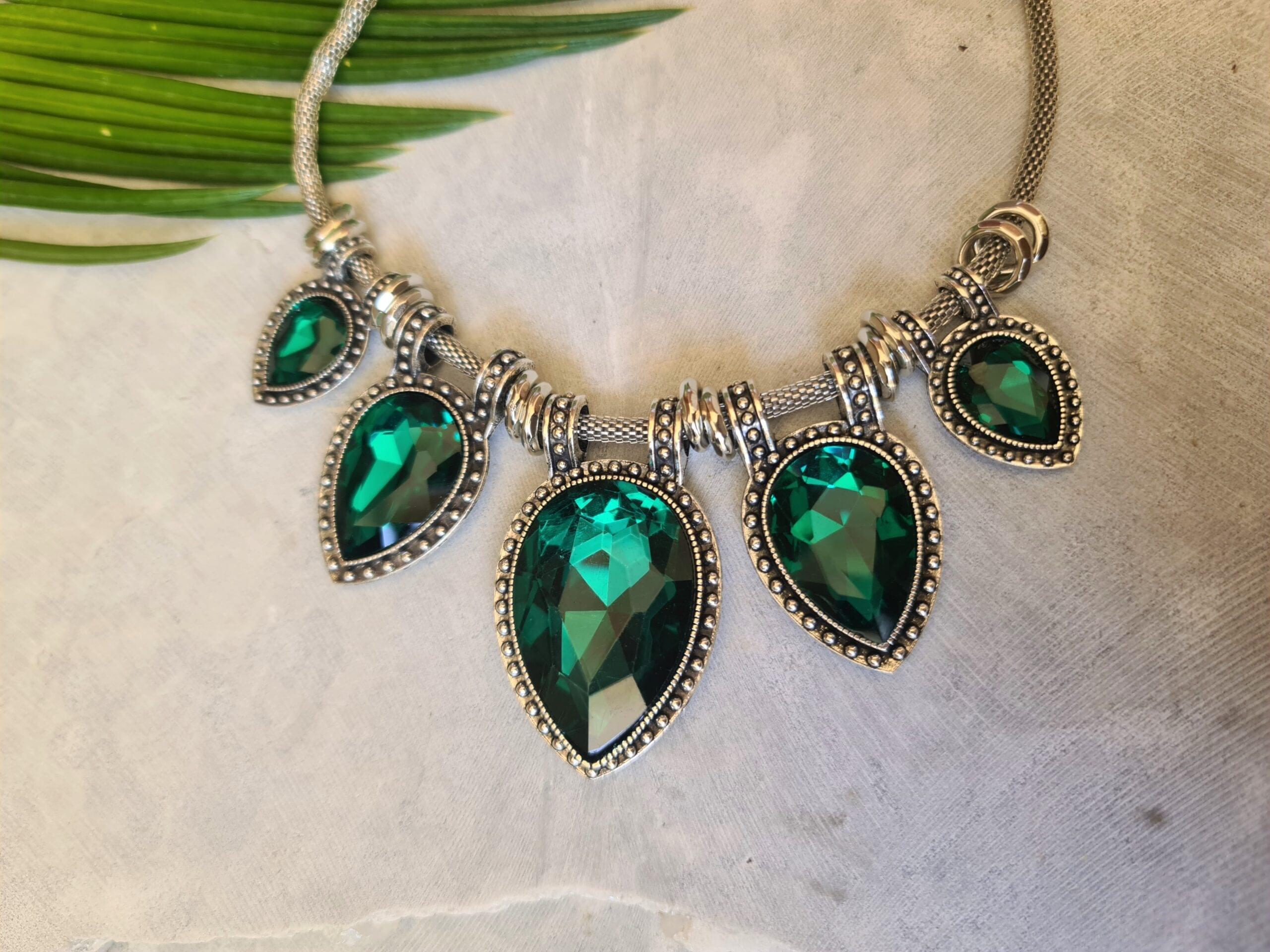 Crystal Necklace Green