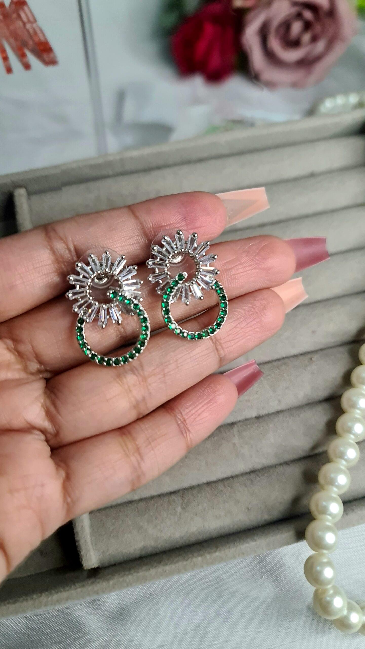 Marwa Earrings Green