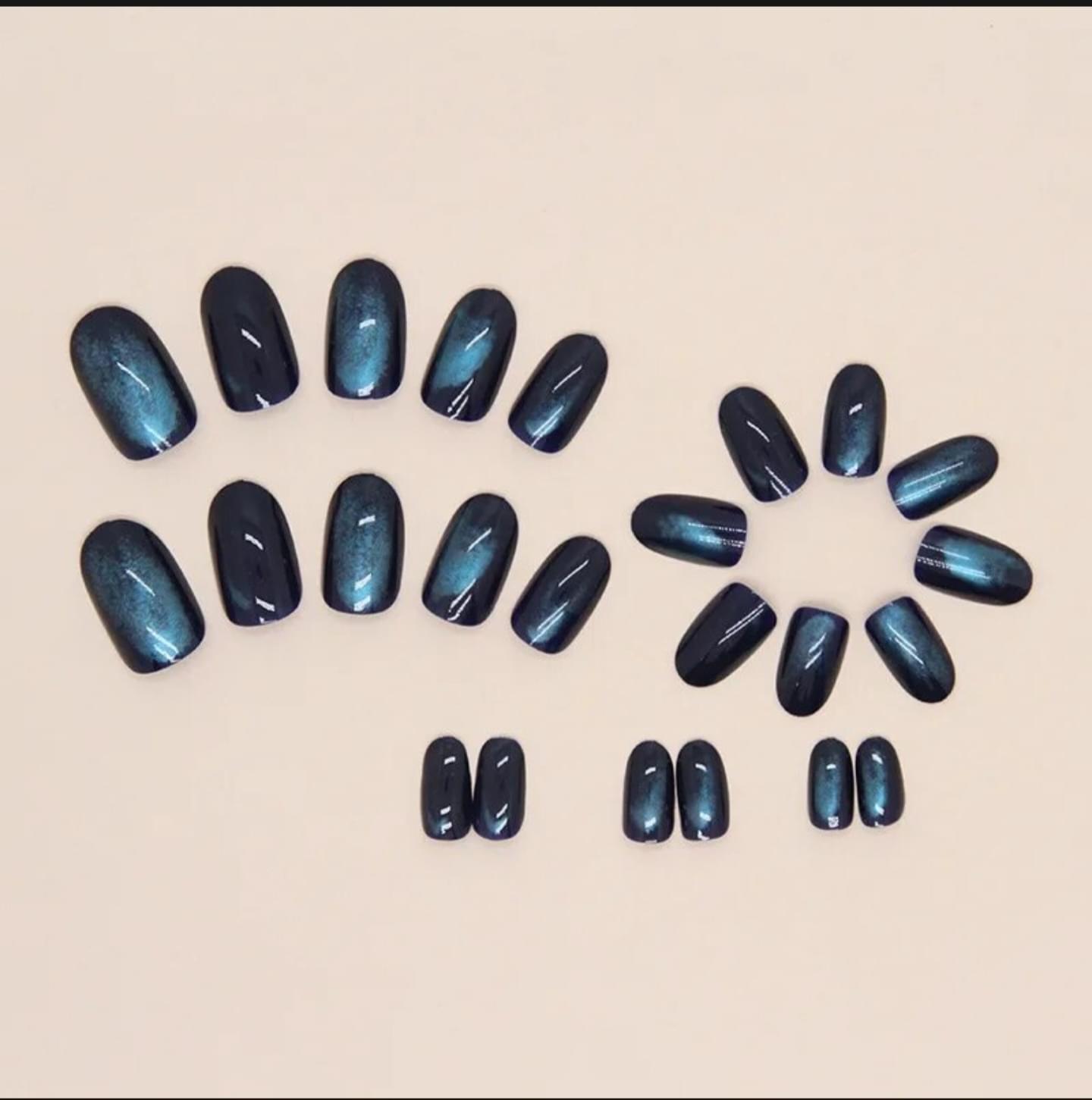 False Nails Shimmer blue - Image 2